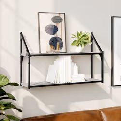 VidaXL 835467 shelve Wood, Steel Grey