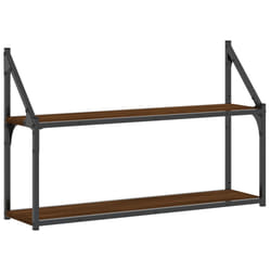 VidaXL 835468 shelve Wood, Steel Brown, Wood
