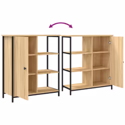 vidaXL Sideboard Storage Cupboard Highboard Home Side Cabinet Engineered Wood - sonoma oak - Additional view 8