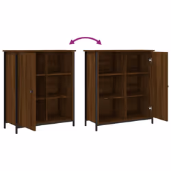 vidaXL Sideboard Storage Cupboard Highboard Home Side Cabinet Engineered Wood - brown oak - Additional view 8
