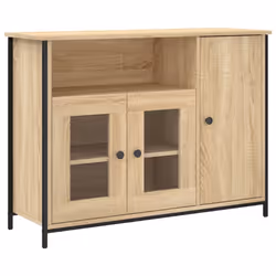 vidaXL Sideboard Storage Cupboard Highboard Home Side Cabinet Engineered Wood - sonoma oak