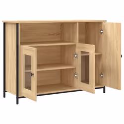 vidaXL Sideboard Storage Cupboard Highboard Home Side Cabinet Engineered Wood - sonoma oak - Additional view 4
