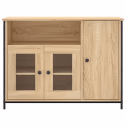 vidaXL Sideboard Storage Cupboard Highboard Home Side Cabinet Engineered Wood - sonoma oak - Additional view 5