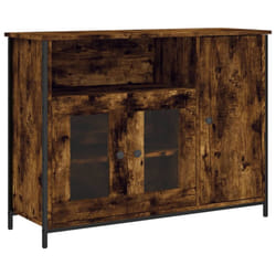 vidaXL Sideboard Storage Cupboard Highboard Home Side Cabinet Engineered Wood - smoked oak