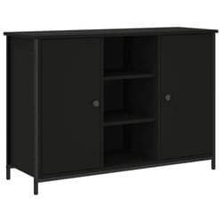 vidaXL Sideboard Storage Cabinet Cupboard Highboard Black Engineered Wood