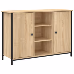 vidaXL Sideboard Storage Cupboard Highboard Home Side Cabinet Engineered Wood - sonoma oak