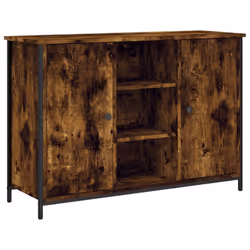 vidaXL Sideboard Storage Cupboard Highboard Home Side Cabinet Engineered Wood - smoked oak