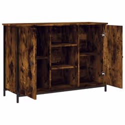 vidaXL Sideboard Storage Cupboard Highboard Home Side Cabinet Engineered Wood - smoked oak - Additional view 4