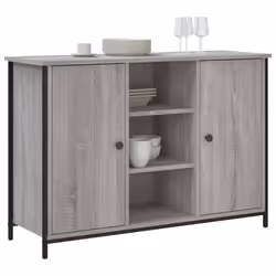 vidaXL Sideboard Storage Cupboard Highboard Home Side Cabinet Engineered Wood - grey sonoma