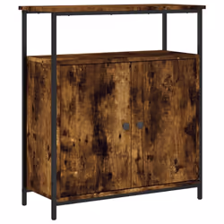 vidaXL Sideboard Storage Cupboard Highboard Home Side Cabinet Engineered Wood - smoked oak