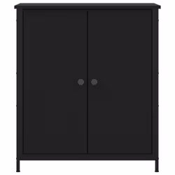 vidaXL Sideboard Cupboard Highboard Storage Cabinet Black Engineered Wood - Additional view 5