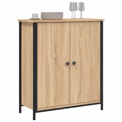 vidaXL Sideboard Storage Cupboard Highboard Home Side Cabinet Engineered Wood - sonoma oak