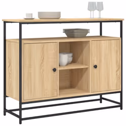 vidaXL Sideboard Storage Cupboard Highboard Home Side Cabinet Engineered Wood - sonoma oak - Additional view 2