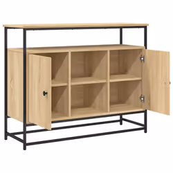 vidaXL Sideboard Storage Cupboard Highboard Home Side Cabinet Engineered Wood - sonoma oak - Additional view 4