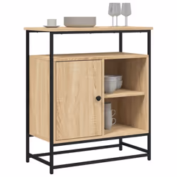 vidaXL Sideboard Storage Cupboard Highboard Home Side Cabinet Engineered Wood - sonoma oak - Additional view 2