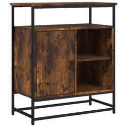 vidaXL Sideboard Storage Cupboard Highboard Home Side Cabinet Engineered Wood - smoked oak