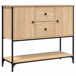 vidaXL Sideboard Storage Cupboard Highboard Home Side Cabinet Engineered Wood - sonoma oak