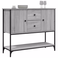 vidaXL Sideboard Storage Cupboard Highboard Home Side Cabinet Engineered Wood - grey sonoma