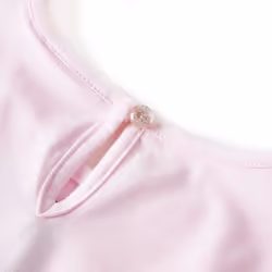 Kids' Dress with Ruffles Sleeveless Girl's Dress Shiny Heart Print Light Pink - 92