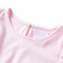 Kids' Dress with Ruffles Sleeveless Girl's Dress Shiny Heart Print Light Pink - 116