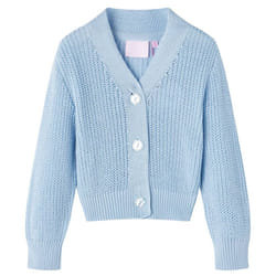 Kids' Cardigan Long Sleeve Coats Toddler Children Knit Sweater Knitted Blue - 92