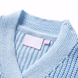 Kids' Cardigan Long Sleeve Coats Toddler Children Knit Sweater Knitted Blue - 128