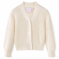Kids' Cardigan Coats Long Sleeves Toddler Kids Knit Sweater Knitted Snow White - 92