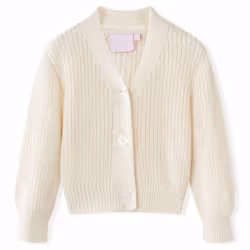 Kids' Cardigan Coats Long Sleeves Toddler Kids Knit Sweater Knitted Snow White - 104