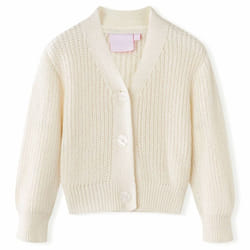 Kids' Cardigan Coats Long Sleeves Toddler Kids Knit Sweater Knitted Snow White - 104