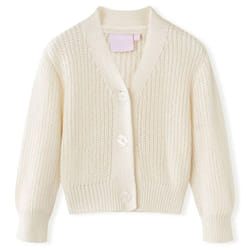 Kids' Cardigan Coats Long Sleeves Toddler Kids Knit Sweater Knitted Snow White - 128