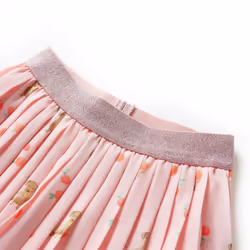 Kids' Pleated Skirt Girls' Skater Skirt Puppy and Fruit Print Light Orange - 104