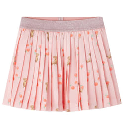 Kids' Pleated Skirt Girls' Skater Skirt Puppy and Fruit Print Light Orange - 116