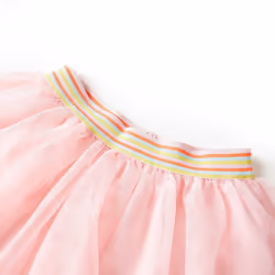 Kids' Skirt with Tulle's Girl's Skater Skirt Children Short Skirt Light Pink - 92