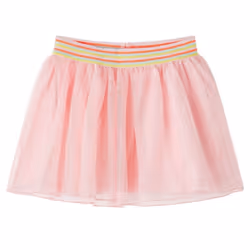 Kids' Skirt with Tulle's Girl's Skater Skirt Children Short Skirt Light Pink - 104