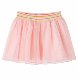 Kids' Skirt with Tulle's Girl's Skater Skirt Children Short Skirt Light Pink - 140