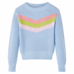 Kids' Sweater Children Toddler Pullover Kids' Sweatshirt Knitwear Knitted Blue - 104