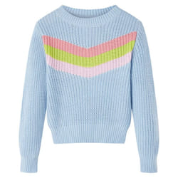 Kids' Sweater Children Toddler Pullover Kids' Sweatshirt Knitwear Knitted Blue - 116