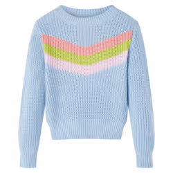 Kids' Sweater Children Toddler Pullover Kids' Sweatshirt Knitwear Knitted Blue - 128