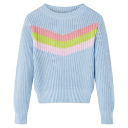Kids' Sweater Children Toddler Pullover Kids' Sweatshirt Knitwear Knitted Blue - 128