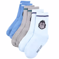 Kids' Socks Children Cotton Socks Toddler School Socks 5 Pairs Gorilla Print - 23-26