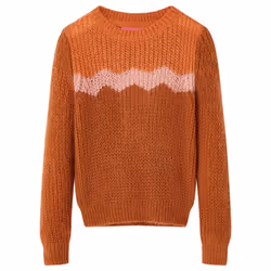 Kids' Sweater Children Toddler Pullover Sweatshirt Knitwear Knitted Cognac - 116