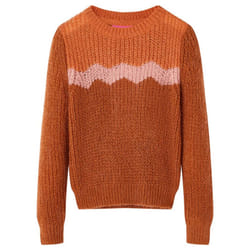 Kids' Sweater Children Toddler Pullover Sweatshirt Knitwear Knitted Cognac - 116