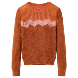 Kids' Sweater Children Toddler Pullover Sweatshirt Knitwear Knitted Cognac - 128