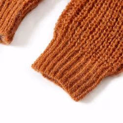 Kids' Sweater Children Toddler Pullover Sweatshirt Knitwear Knitted Cognac - 140