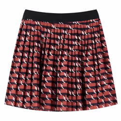 Kids' Pleated Skirt with Glitter School Girls' Shrot Skirt Skater Skirt Navy - 116