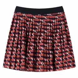 Kids' Pleated Skirt with Glitter School Girls' Shrot Skirt Skater Skirt Navy - 140