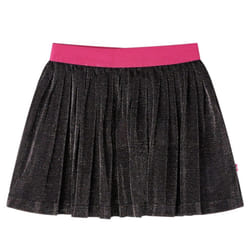 Kids' Pleated Skirt with Glitter School Girls' Shrot Skirt Skater Skirt Navy - 104