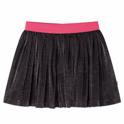 Kids' Pleated Skirt with Glitter School Girls' Shrot Skirt Skater Skirt Navy - 128