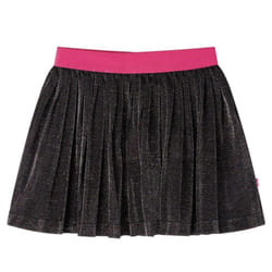 Kids' Pleated Skirt with Glitter School Girls' Shrot Skirt Skater Skirt Navy - 128