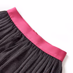 Kids' Pleated Skirt with Glitter School Girls' Shrot Skirt Skater Skirt Navy - 128